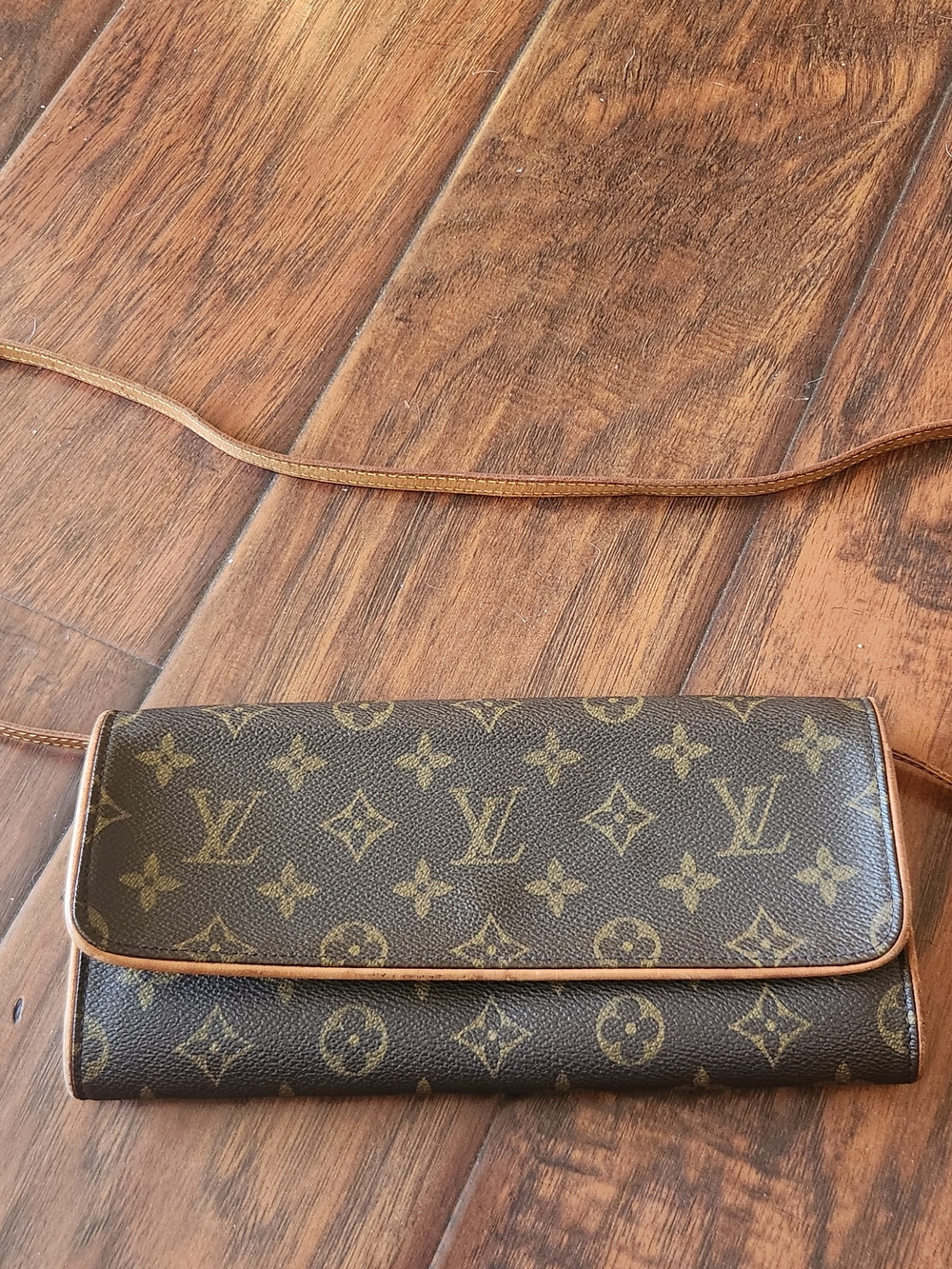 Louis Vuitton Brown Monogram Crossbody Wallet